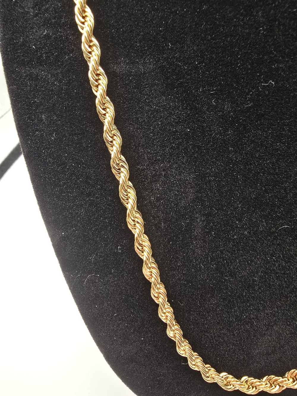Elegant Vintage 24" Gold Rope Chain Necklace for Men Or Women - Picture 2 of 5